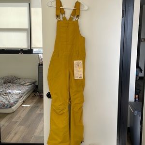 Mustard yellow Roxy Rideout Bib